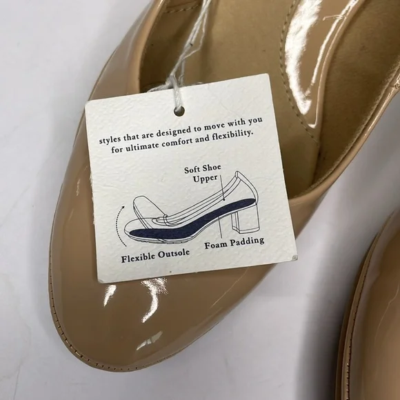 CROFT & BARROW Nude Kitten Heel Pumps Comfort Versatile Corporate Career NWT 6 M - Picture 6 of 16